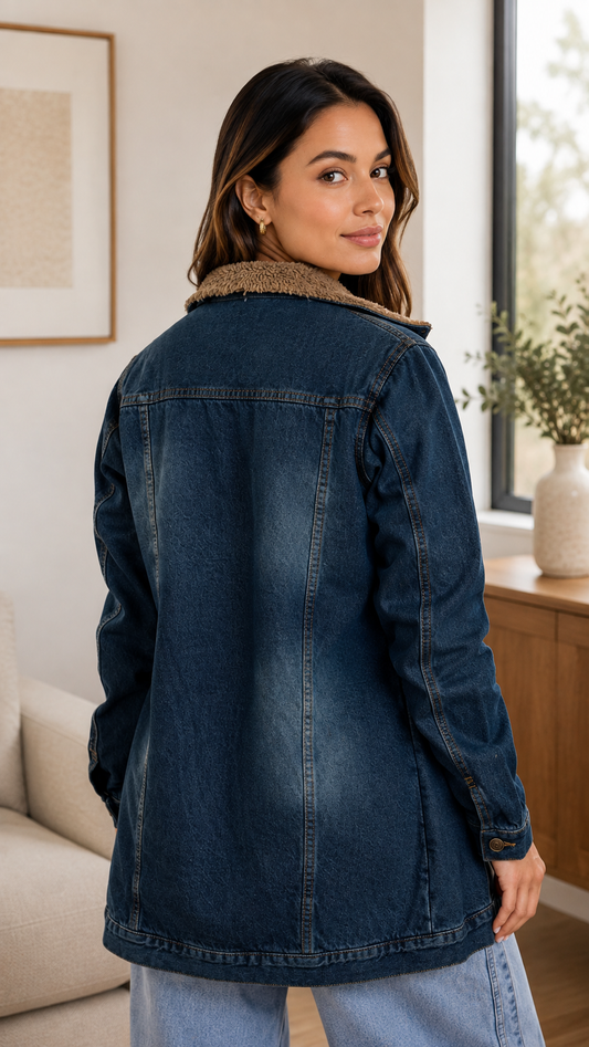 CHAQUETA JEAN CON OVEJERO 2408