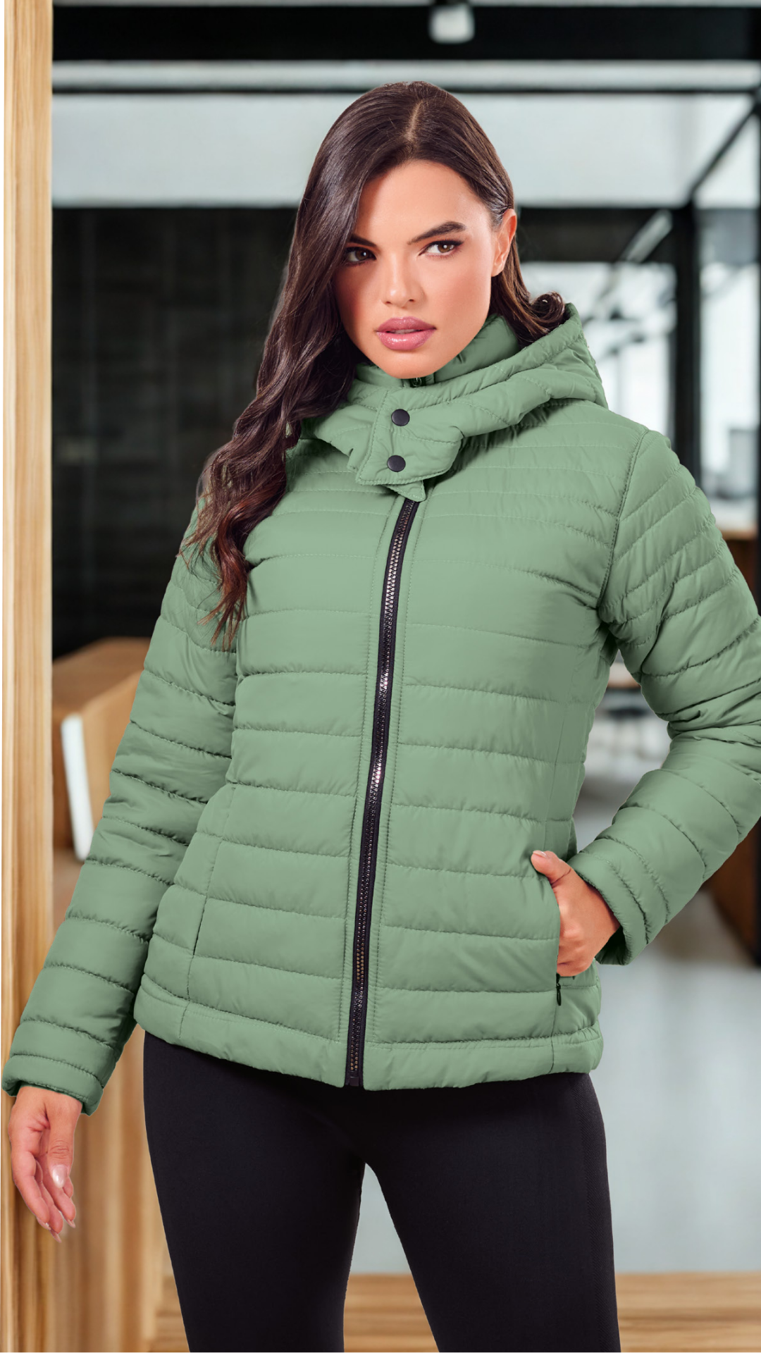 CHAQUETA DAMA CON CAPOTA 2267