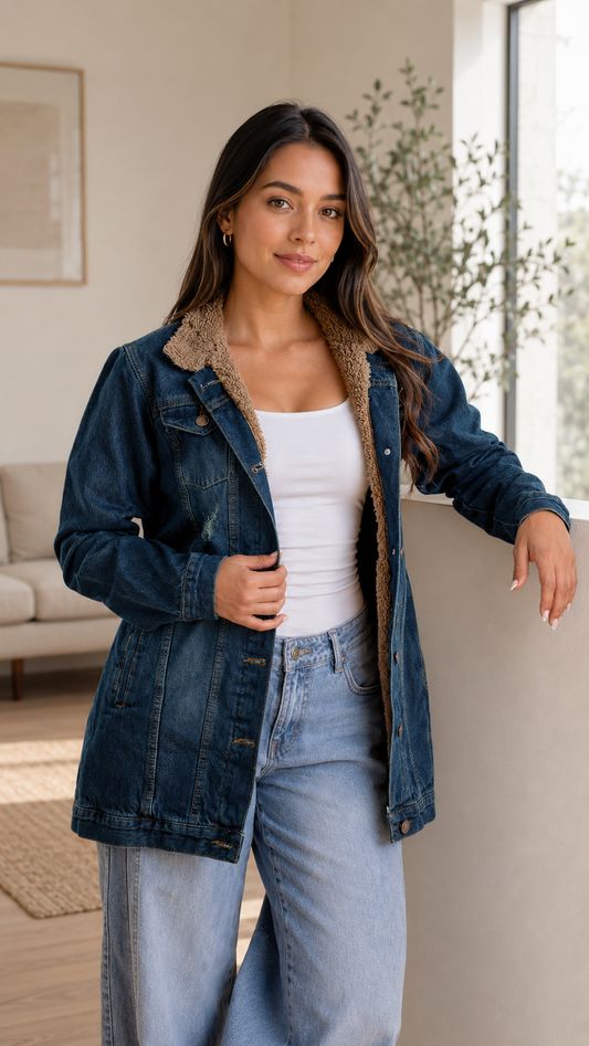 CHAQUETA JEAN CON OVEJERO 2408