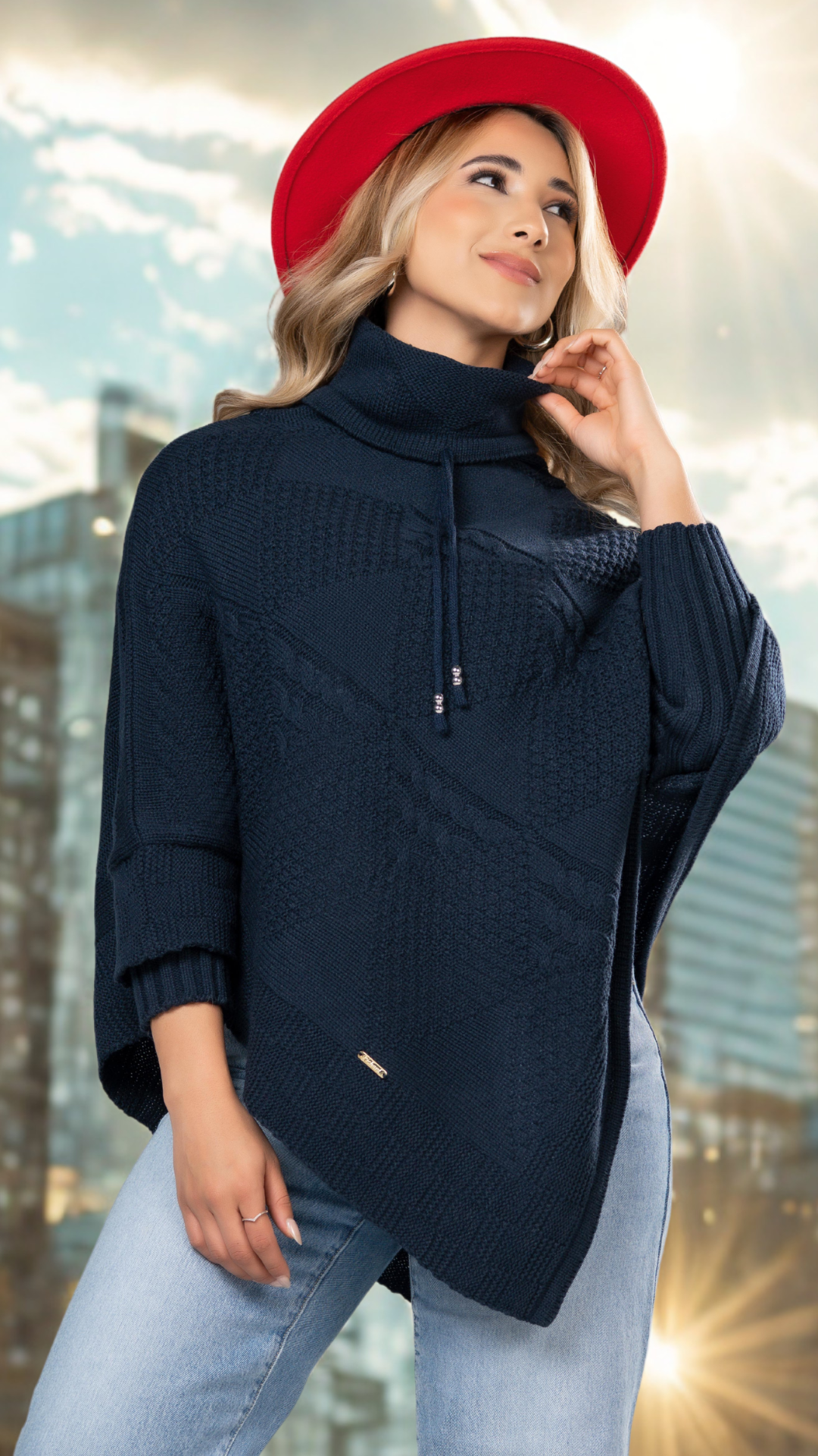 RUANA CON GORRITO REF 5542